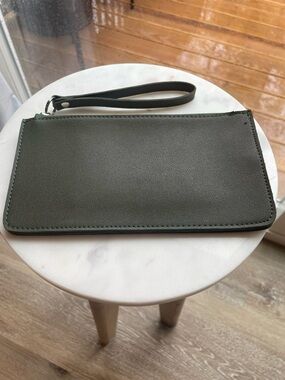Olive Green Wristlet Clutch